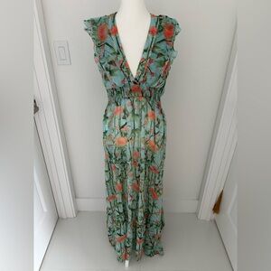 Floral Green Maxi Dress